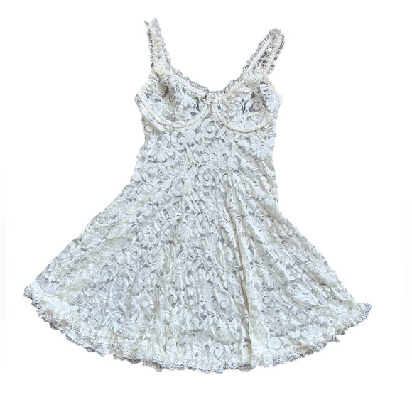 Private Luxuries Vintage Babydoll Lace Mini Dress size Large - Picture 6 of 10